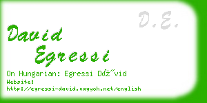 david egressi business card